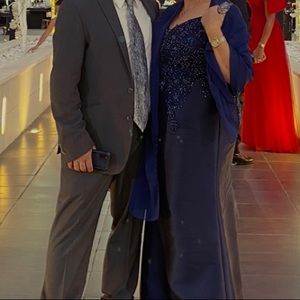 Mother of the pride gown off-shoulder sweetheart neckline with 3/4 sleeves